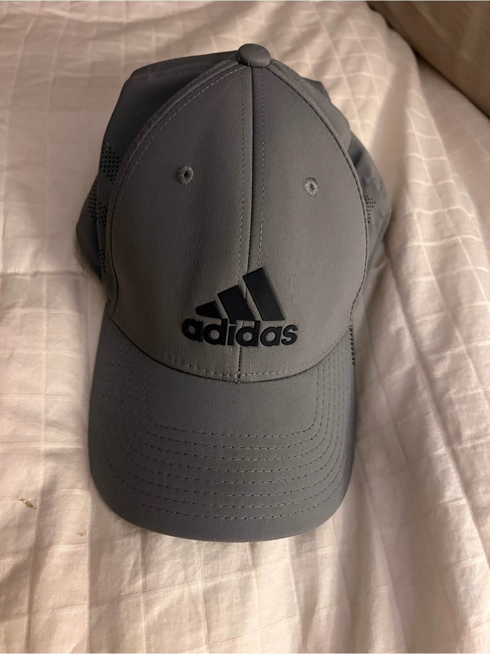 adidas Grey Men's Athletic Baseball Cap with Black Logo